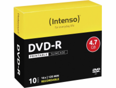 INTENSO DVD-R Slim Case 4,7GB PRINT 10ks