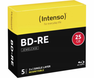 INTENSO Blu-Ray BD-RE Slim Case 25GB 5ks