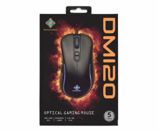 DELTACO GAM-104 GAMING DM120, Myš, USB, čierna