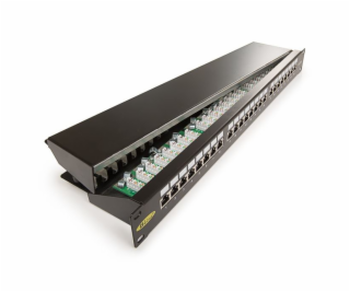 Patch panel 24port cat.5e STP black 606029