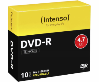 INTENSO DVD-R Slim Case 4,7GB 10ks