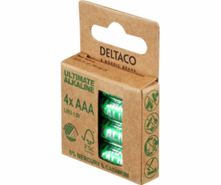 DELTACO ULTIMATE, Batérie alkalické AAA LR03 4ks