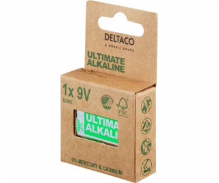 DELTACO ULTIMATE, Batéria alkalická 9V 6LR61 1ks