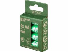 DELTACO RECHARGE, Batérie NiMH AA, HR6 4ks