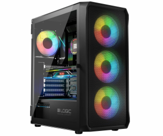 LOGIC PC skříň Portos ARGB MIDI 1x USB 3.0, 2x USB 2.0 + ...