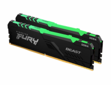 KINGSTON 16GB 3600MHz DDR4 CL17 DIMM (Kit of 2) FURY Beast RGB