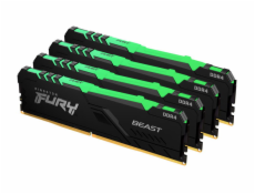 KINGSTON 64GB 3200MHz DDR4 CL16 DIMM (Kit of 4) FURY Beast RGB