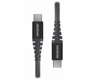 Swissten datový kabel KEVLAR USB-C / USB-C 1,5 M, antracit