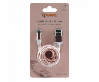 SBOX IPH7-RG Apple Lightning/USB-A ruž/zlat 1,5m