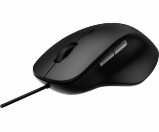 Rapoo N500 black ergonomic wired optical Mouse