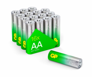 1x16 GP Super Alkaline 1,5V AA Mignon LR06 Rel.03015AETA-S16