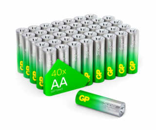 1x40 GP Super Alkaline AA Mignon Batteries PET Box 03015A...