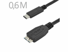 CABLE KU31CMB06BK USB3.1 Typ C/male - USB 3.0 Male