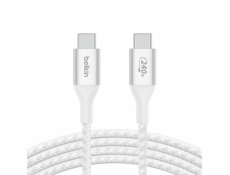 Belkin BOOST CHARGE™ USB-C na USB-C kabel 240W, 1m, bílý - odolný