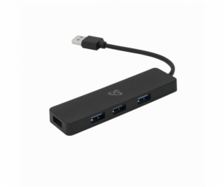 SBOX H-504, 4x USB 3.0 HUB, čierny