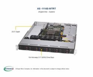 SUPERMICRO A+ Server 1U 1x SP3, 8x DDR4, 10x 2,5  (2xNVMe...