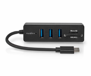 NEDIS USB hub/ zástrčka USB-C zástrčka/ 3x zásuvka USB-A/...