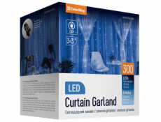 COLORWAY LED girlanda/ vnitřní / 300 LED / délka 3 x 3m / modrá/ AC 220V