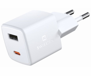 Swissten Síťový Adaptér GaN 1x USB-C + 1xUSB 30W PD mini ...