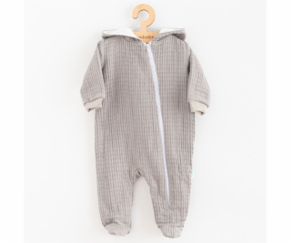 Kojenecký mušelínový overal s kapucí New Baby Comfort clo...