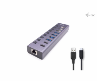 i-tec USB 3.0/USB-C Charging HUB 9port LAN + Power Adapte...