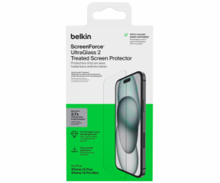 Belkin Screenforce UltraGlass2 antiba.iPhone 15 Plus /14 ...