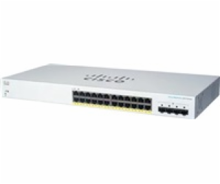 Cisco switch CBS220-24FP-4G, 24xGbE RJ45, 4xSFP, PoE+, 38...