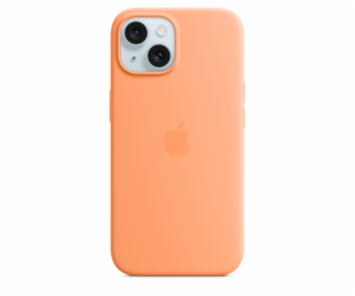 iPhone 15+ Silicone Case with MS - Orange Sorbet