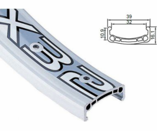 ALEXRIMS Extreme DX32 ráfek CNC s bočním krytem 24x48 bíl...