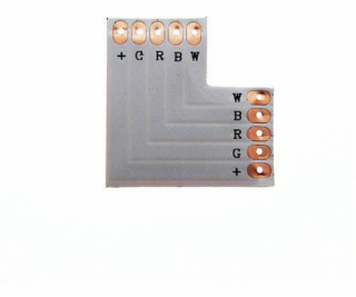 Premium Lux LED rohový konektor PCB T+T pro 12mm RGBW LED...