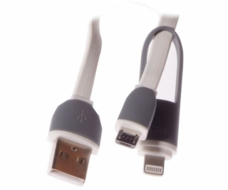 Libox micro USB + lightning adaptér USB kabel, 2A, 1m (LB...