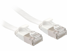 Lindy Flat Patchcord Cat.6A, U/FTP, bílá 3m (47543)