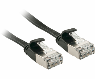 Lindy Patchcord plochý Cat.6A, U/FTP, černý, 2m (47482)