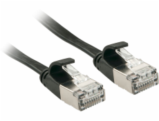 Lindy Patchcord plochý Cat.6A, U/FTP, černý, 2m (47482)