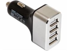 Realpower 4xUSB nabíječka Černá a stříbrná (176636)