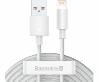 Baseus BASEUS WISDOM 2-PACK LIGHTNING 150CM/2,4A BIELÝ US...