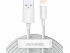 Baseus BASEUS WISDOM 2-PACK LIGHTNING 150CM/2,4A BIELÝ USB kábel