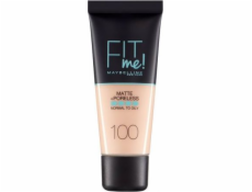 Maybelline Fit Me Matte & Poreless matující make-up na obličej 100 Warm Ivory 30 ml