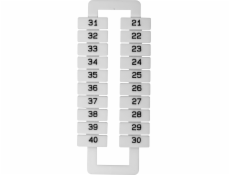 EM GROUP Označovač pro kolejové svorkovnice 2,5-70mm2 /21-40/ bílý 20 ks. (43192)