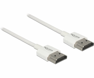 Delock HDMI - HDMI kabel 1m bílý (85122)