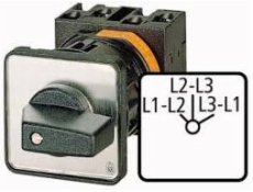 Voltmetrový spínač Eaton L1-L2/L2-L3/L1-L3 3P 20A, vestavěný T0-2-15922/E (053099)