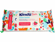 Kindii Kindii Fun Osvěžující ubrousky pro děti s antibakteriální tekutinou, 1 balení - 60 ks