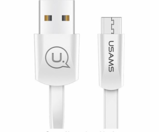 Usams USAMS USB kabel U2 microUSB plochý kabel 1,2 m bílý...