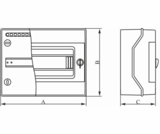 Elektro-Plast 1x4 přisazený modulární rozváděč IP65 RH-4Z...