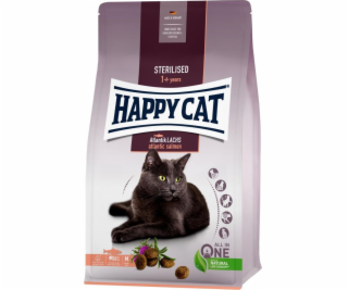 Happy Cat Sterilized Atlantic Salmon, suché krmivo, pro s...