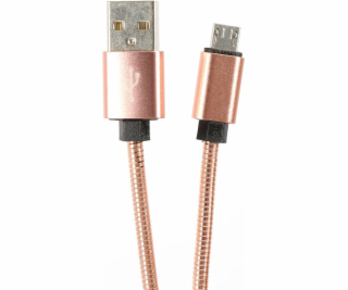 Omega kovový kabel MICRO-USB na USB 1,8A 1M USB kabel