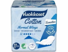 Vuokkoset Vuokkoset, COTTON, Normal Sensitive vycpávky s křidélky, 12 ks.