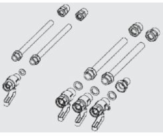 Sada pro připojení trubek Ariston s ventily (3318435)