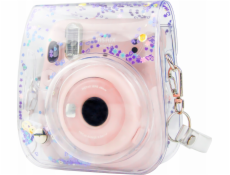 LoveInstant Case Kryt pouzdra pro Fujifilm Instax Mini 11 / průhledné flitry fialové