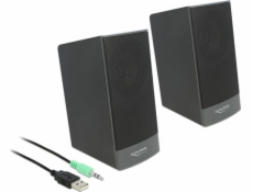 Počítačové reproduktory Delock DELOCK Stereo 2.0 PC Lautsprecher 3,5 mm Klinkenstecker USB